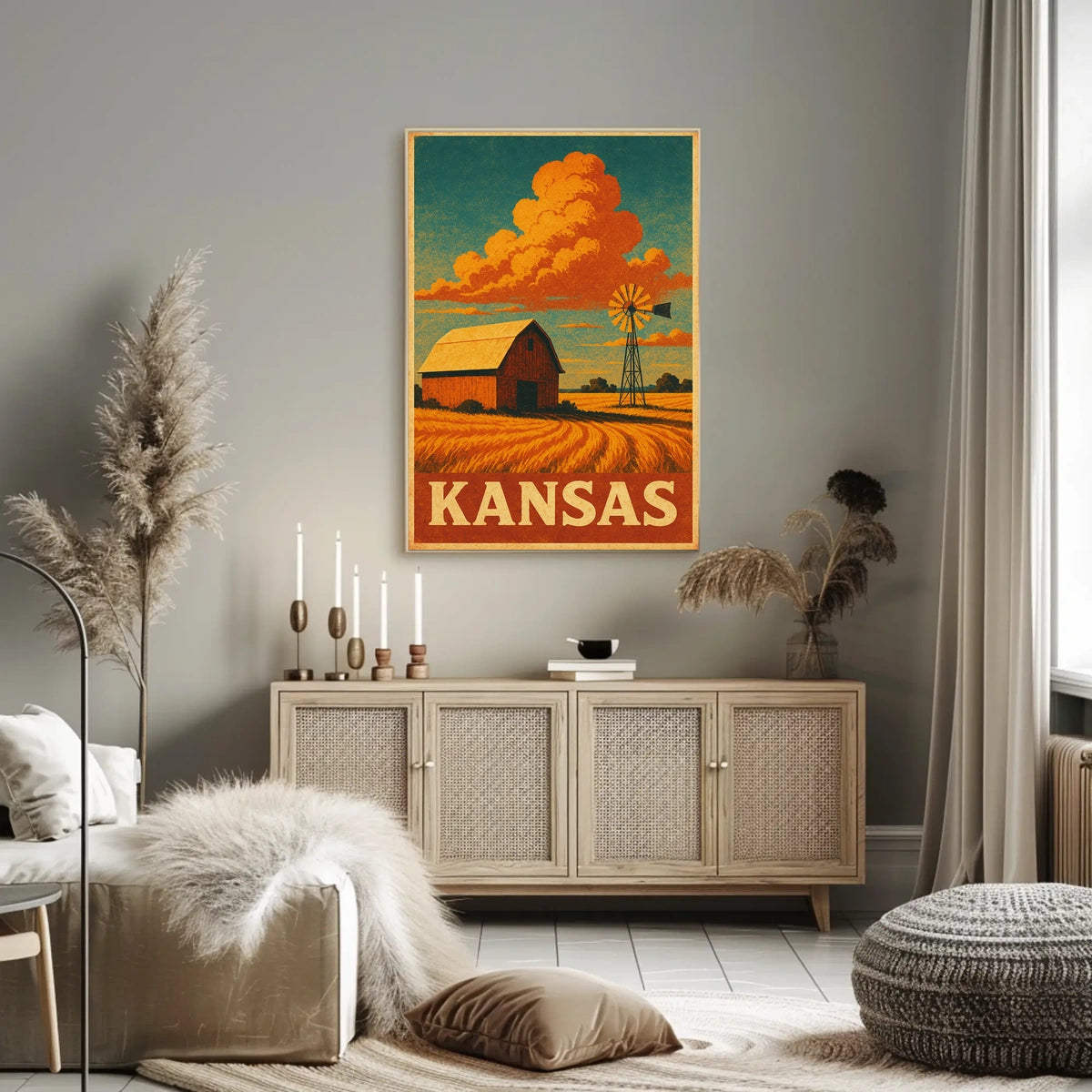 Kansas Countryside Charm Poster