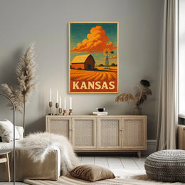 Kansas Countryside Charm Poster
