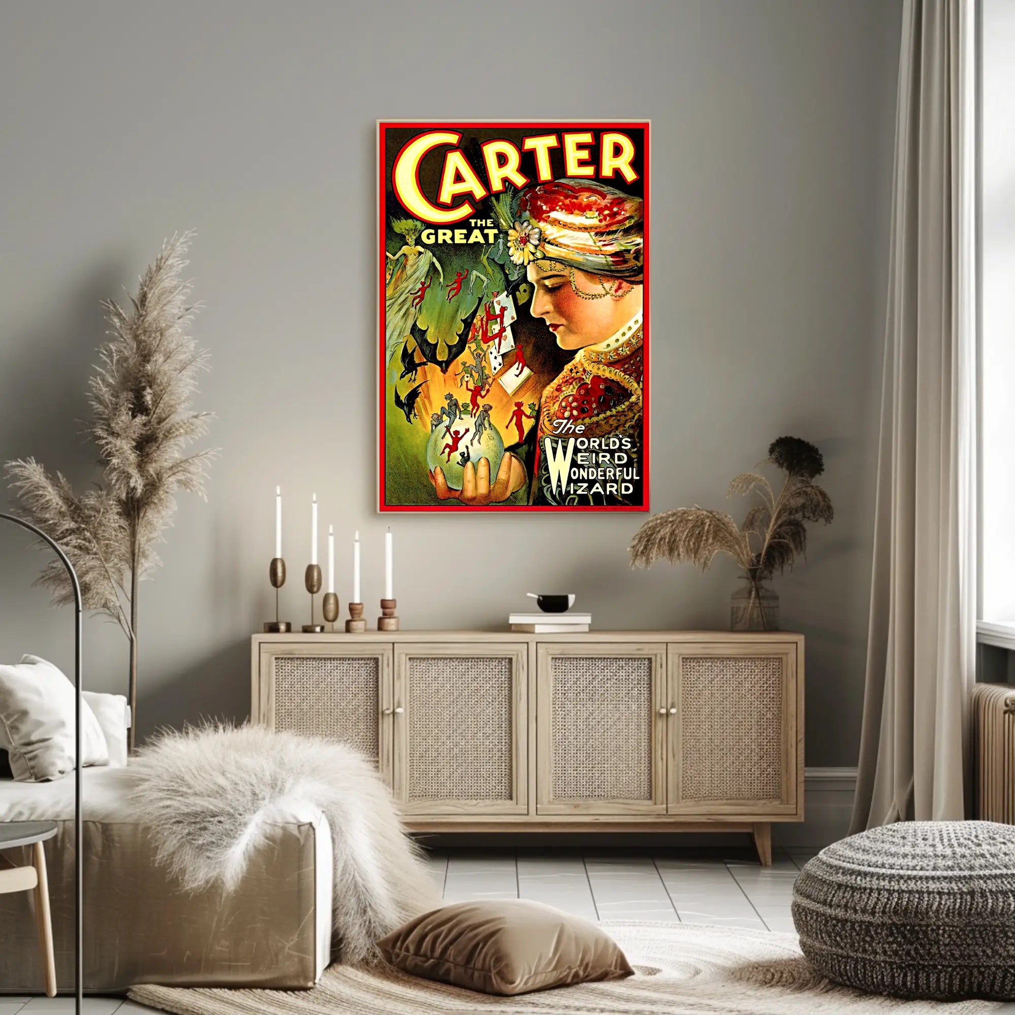 Carter the Great Magic Show Vintage Cultural Poster
