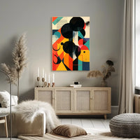 Vibrant Geometric Abstract Art Design in Artistic Poster