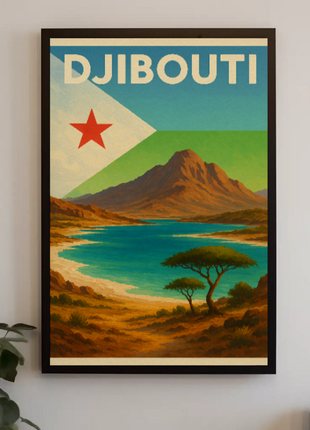 Explore Scenic Beauty with Vintage Djibouti Travel Poster