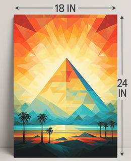 Abstract Pyramid Landscape Abstract Poster