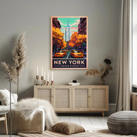 New York City Autumn Scene Poster