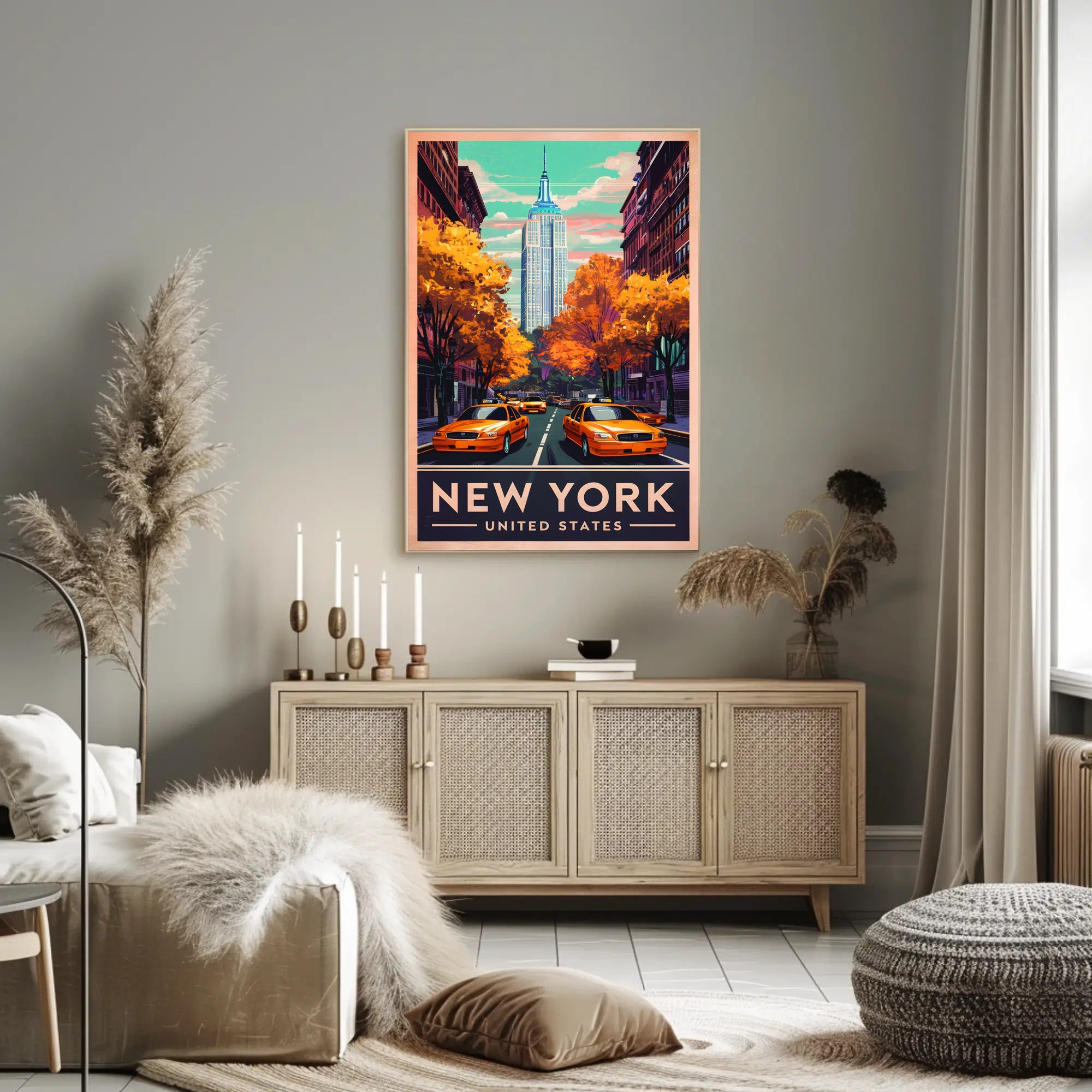 New York City Autumn Scene Poster