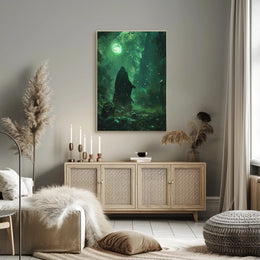 Mysterious Sorcerer in Enchanted Forest Fantasy or Mythology Poster PosterGoat
