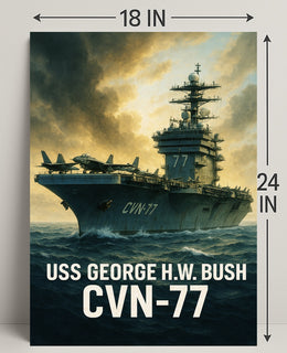 USS George H.W. Bush CVN-77 Poster PosterGoat