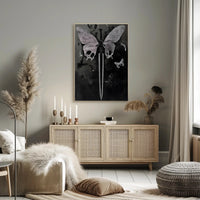 Sword and Butterfly Gothic Art Fantasy or Mythology Poster PosterGoat