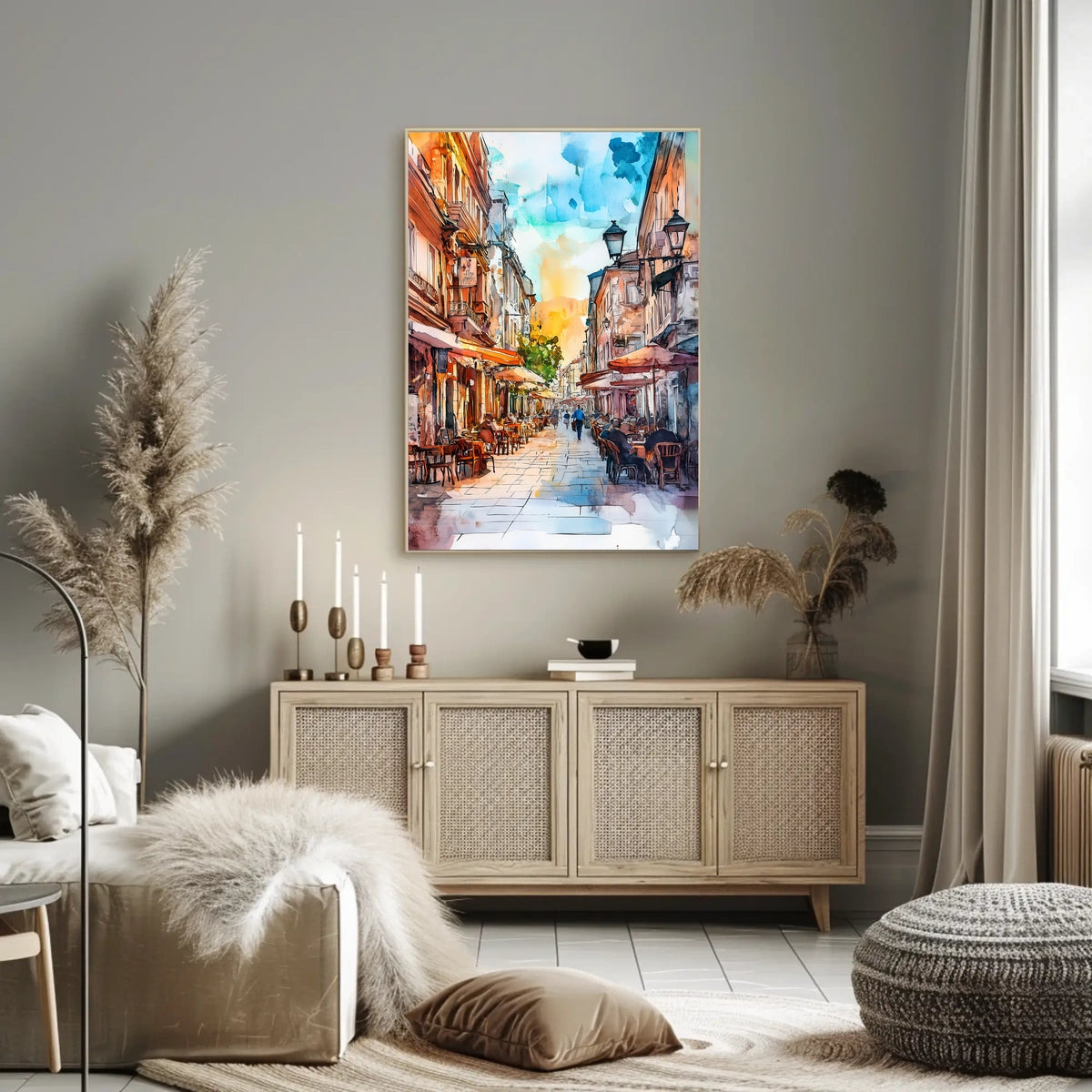 Vibrant Skadarlija Bohemian Street Scene In Serbia Poster