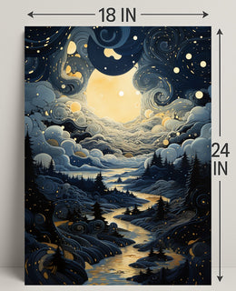 Celestial Nightscape Poster PosterGoat