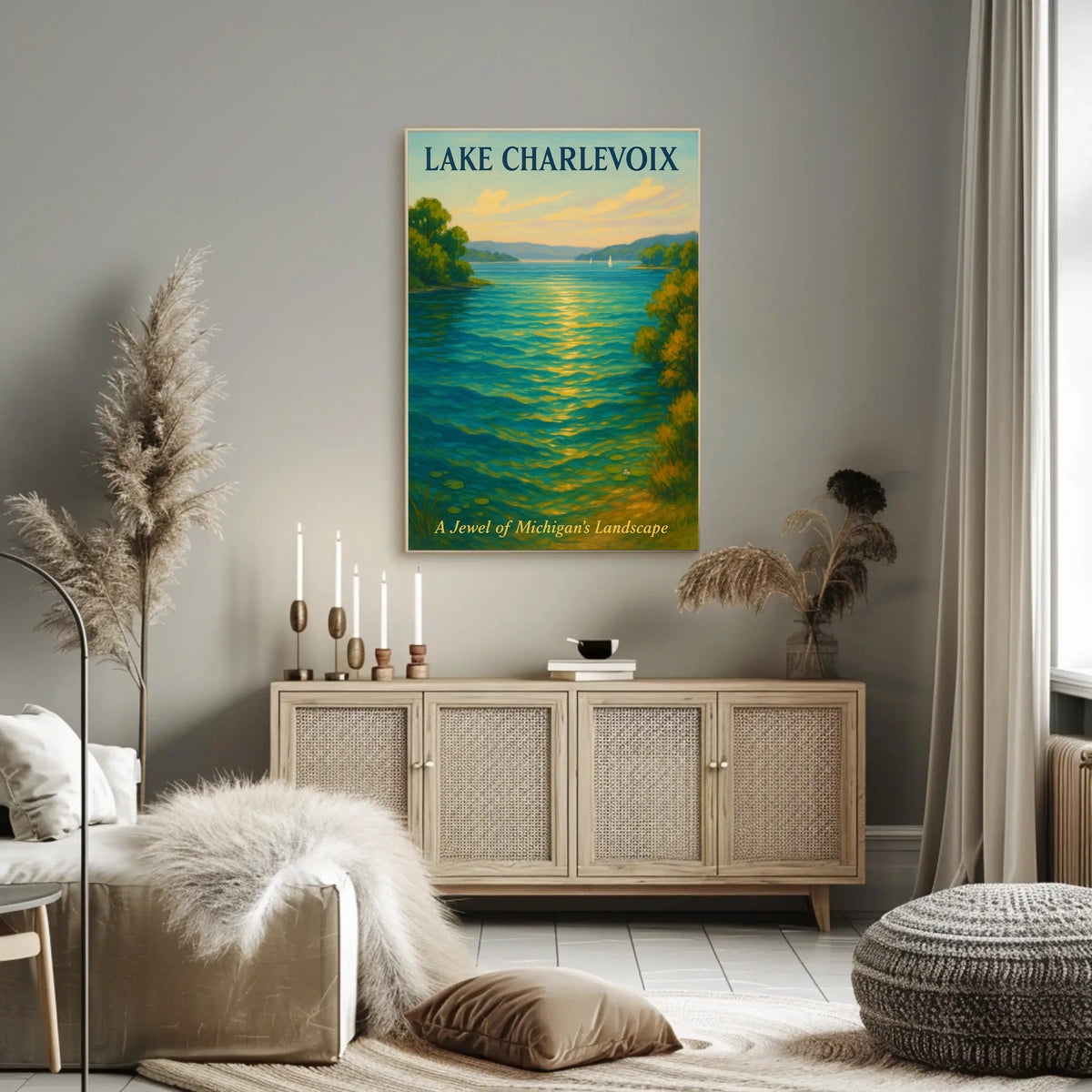 Lake Charlevoix Serenity Scene Travel Poster