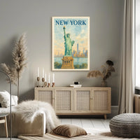 New York Iconic Landmarks Poster