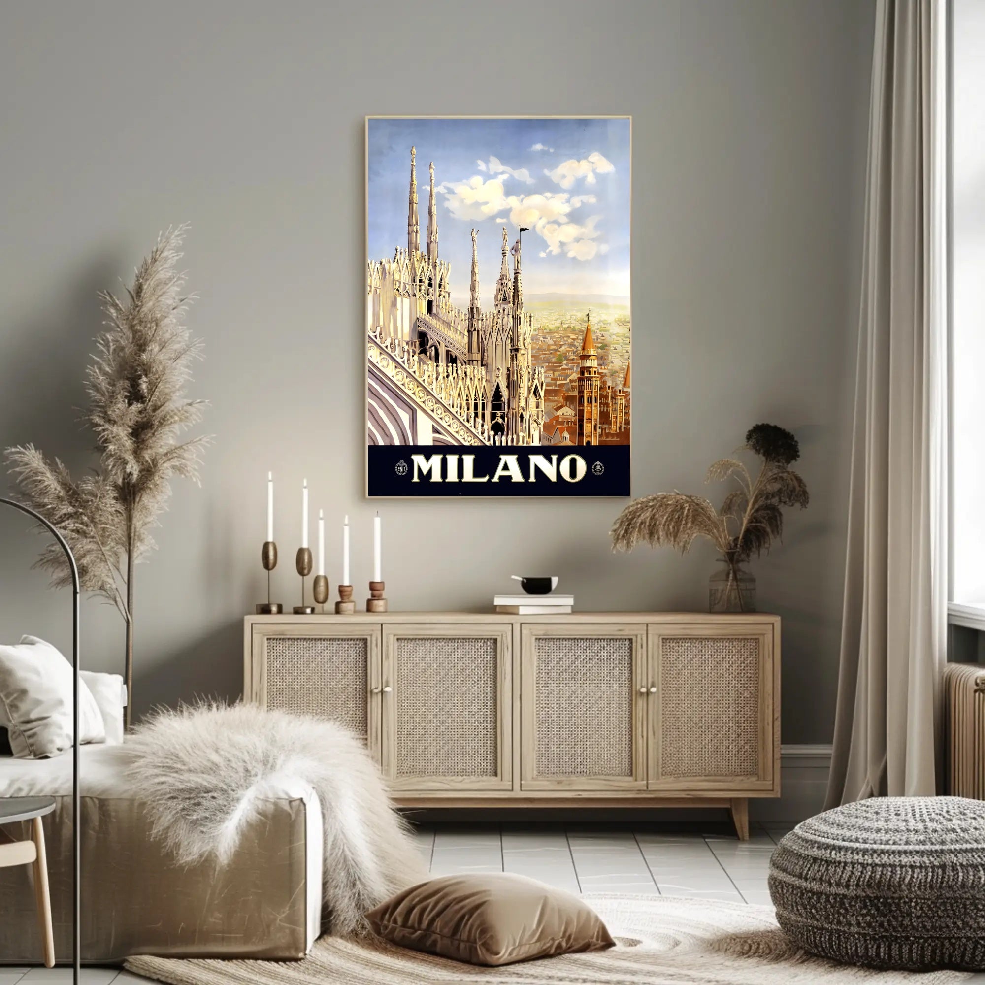 Vintage Milan Cathedral Poster