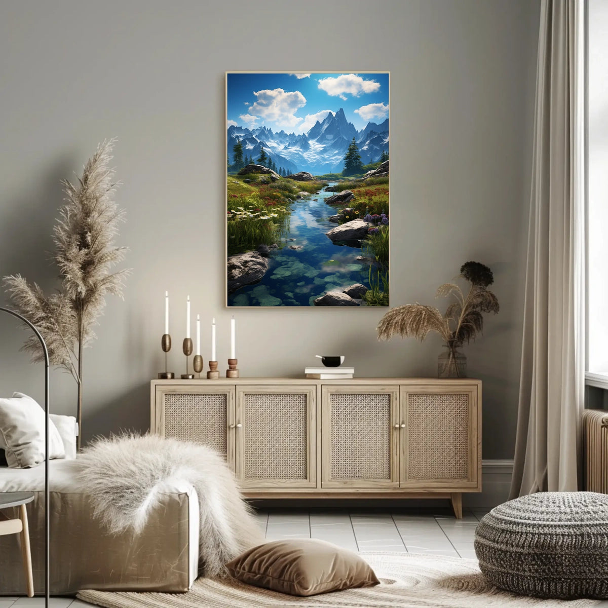 Majestic Mountain Landscape Poster