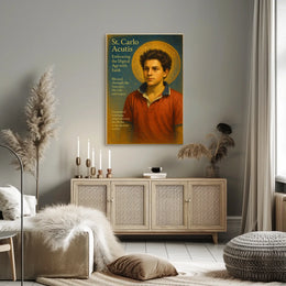 St. Carlo Acutis Embracing the Digital Age with Faith Poster