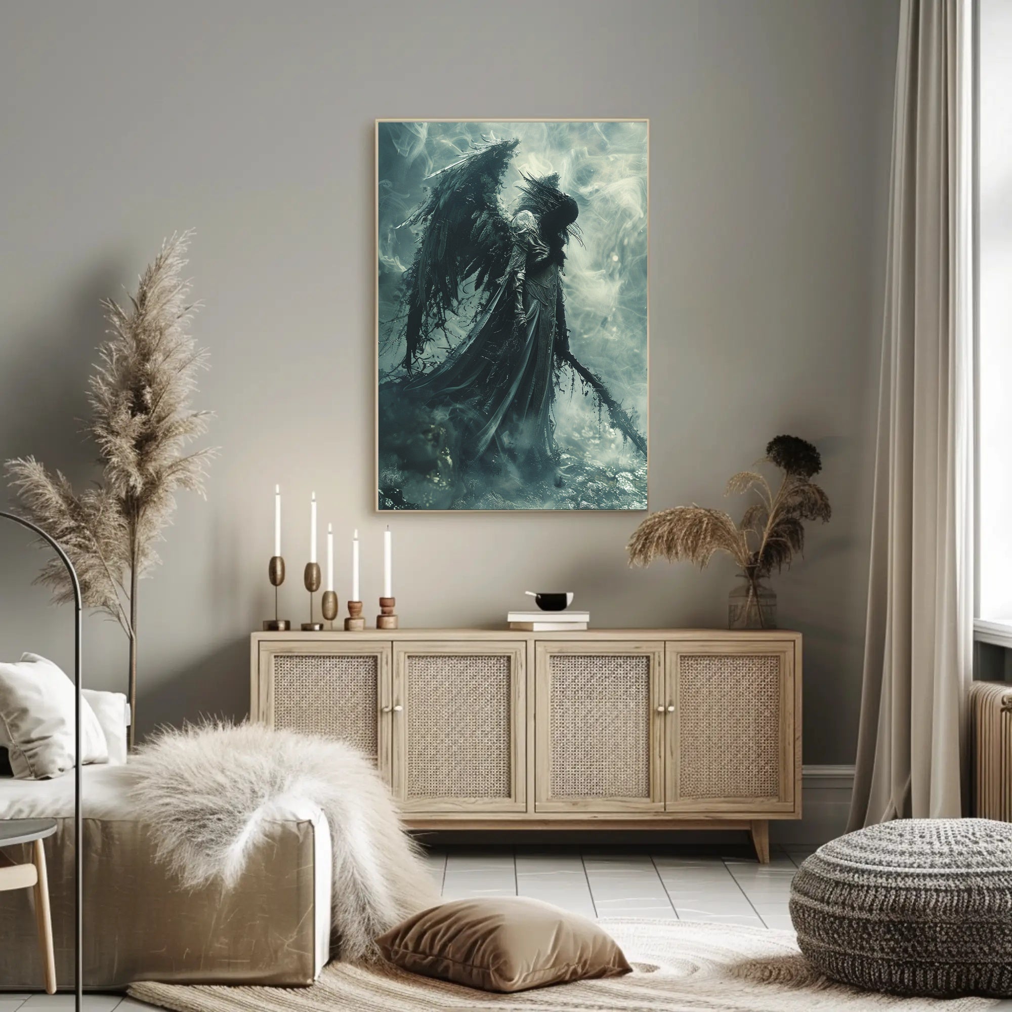 Dark Angel in Armor: Fantasy or Mythology Poster PosterGoat