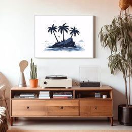 Tropical Island Escape Modern Art Poster