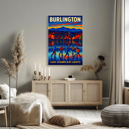 Burlington Lake Champlain Lights Poster