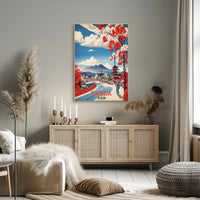 Japanese Cultural Beauty Poster with Traditional and Modern Influences