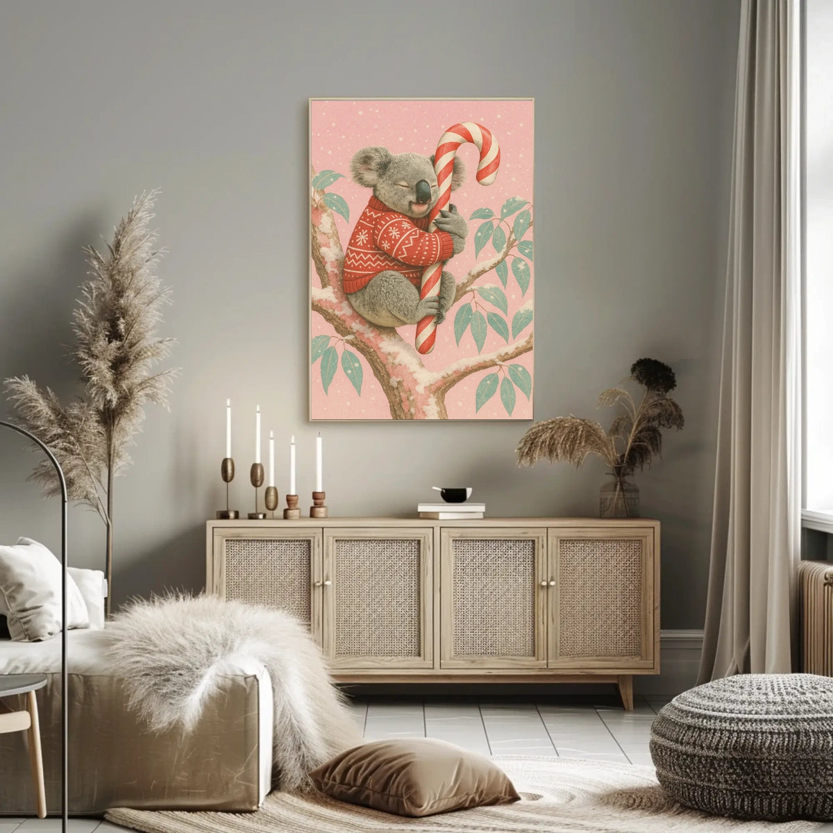 Cozy Koala Christmas Poster