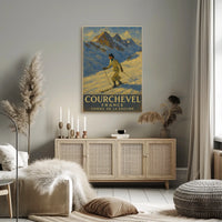 Courchevel Skiing Adventure Poster