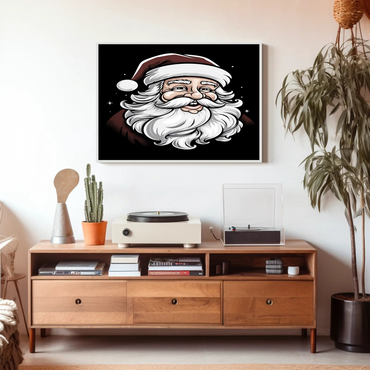 Jolly Santa Claus Illustration Poster