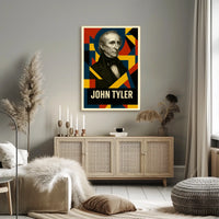 John Tyler 10th President of the United States Abstract Pop Poster