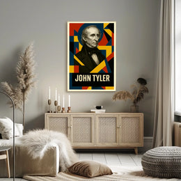 John Tyler 10th President of the United States Abstract Pop Poster