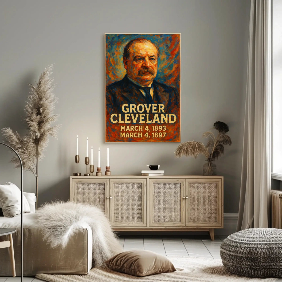 Grover Cleveland Presidential Terms Poster