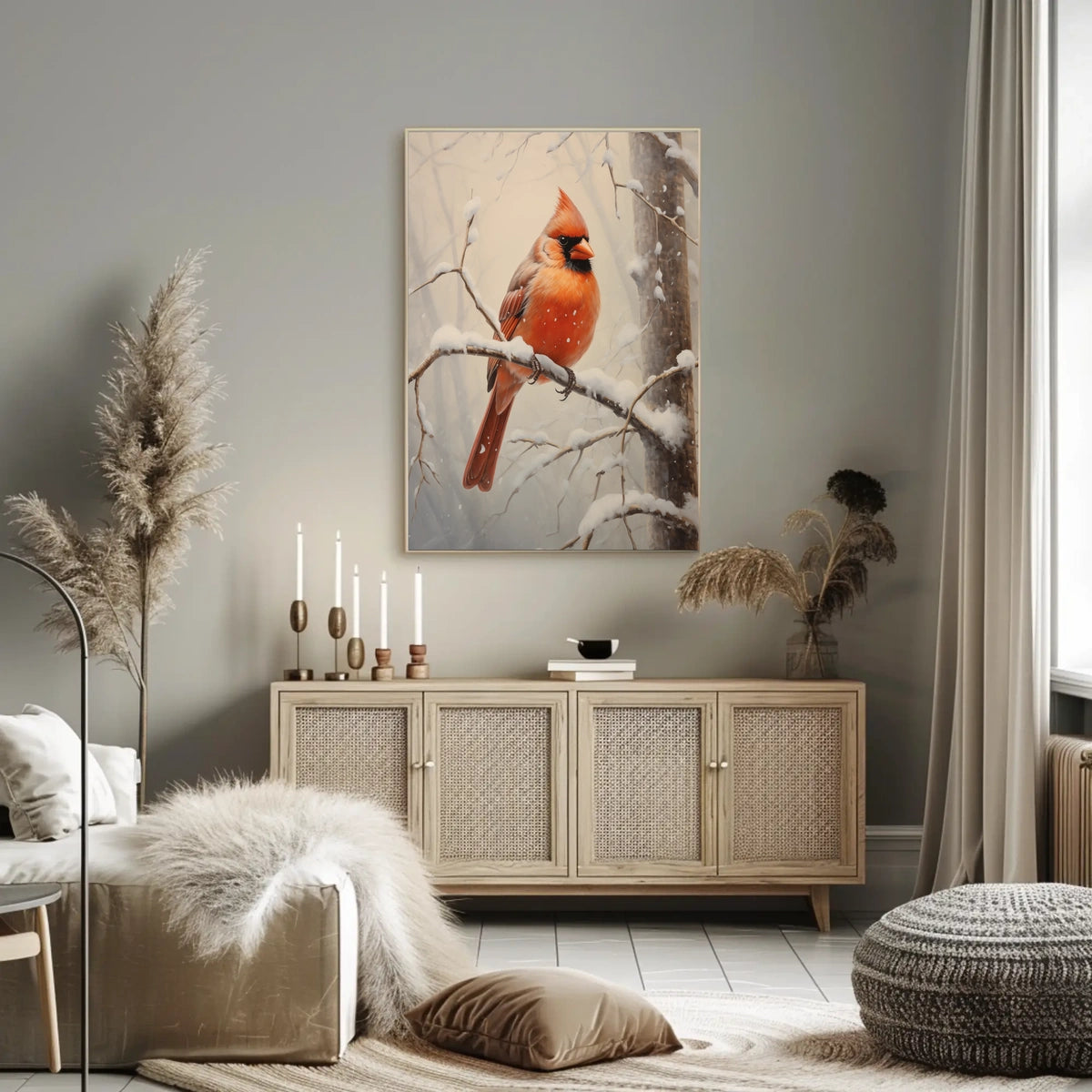 Winter Cardinal Poster