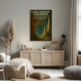 Carlsbad Caverns Vintage National Park Poster
