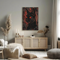 Mystical Feline Art Print Poster for Home Decor and Wall Art PosterGoat