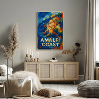 Amalfi Coast Poster Wall Art Coastal Decor 18x24 Scenic