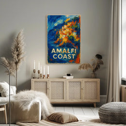 Amalfi Coast Poster Wall Art Coastal Decor 18x24 Scenic