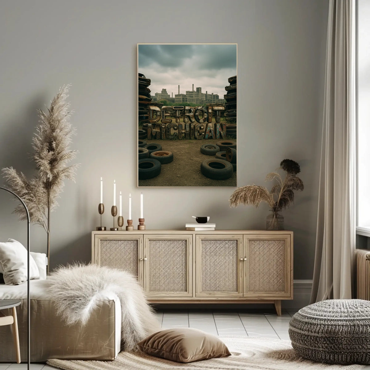 Detroit, Michigan Industrial Legacy Poster