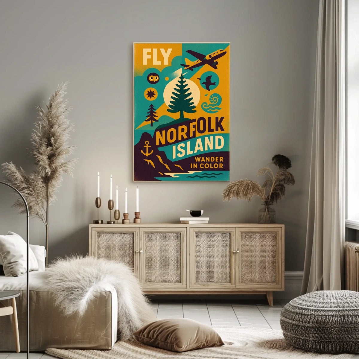 Fly to Norfolk Island Poster