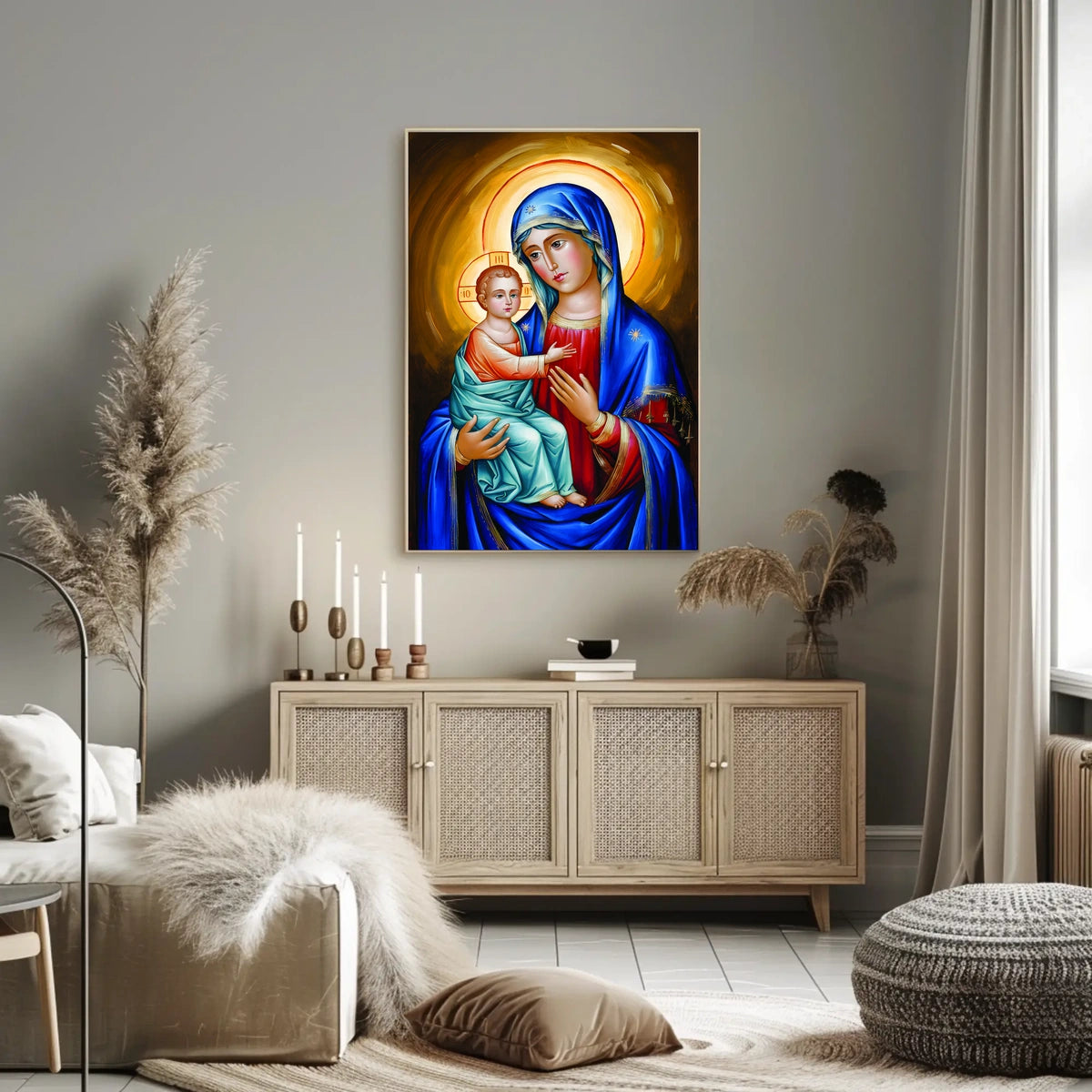 Jesus and Mother Mary Poster
