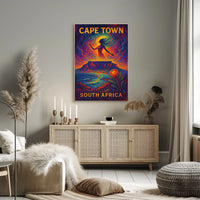Cape Town Dreamscape Psychedelic Art Poster Print