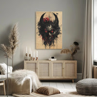 The Fiery Gaze Art Poster for Home Decor and Aesthetic Room Design PosterGoat