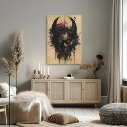 The Fiery Gaze Art Poster for Home Decor and Aesthetic Room Design PosterGoat