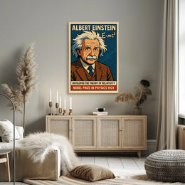 Einstein Relativity Cosmic Science Curious Minds Poster