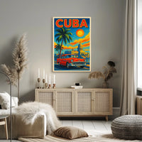 Vibrant Cuba Travel Poster