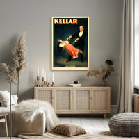 Vintage Levitating Magician Magic Show Historical Poster