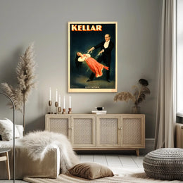 Vintage Levitating Magician Magic Show Historical Poster