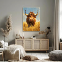 Majestic Highland Cattle Poster PosterGoat
