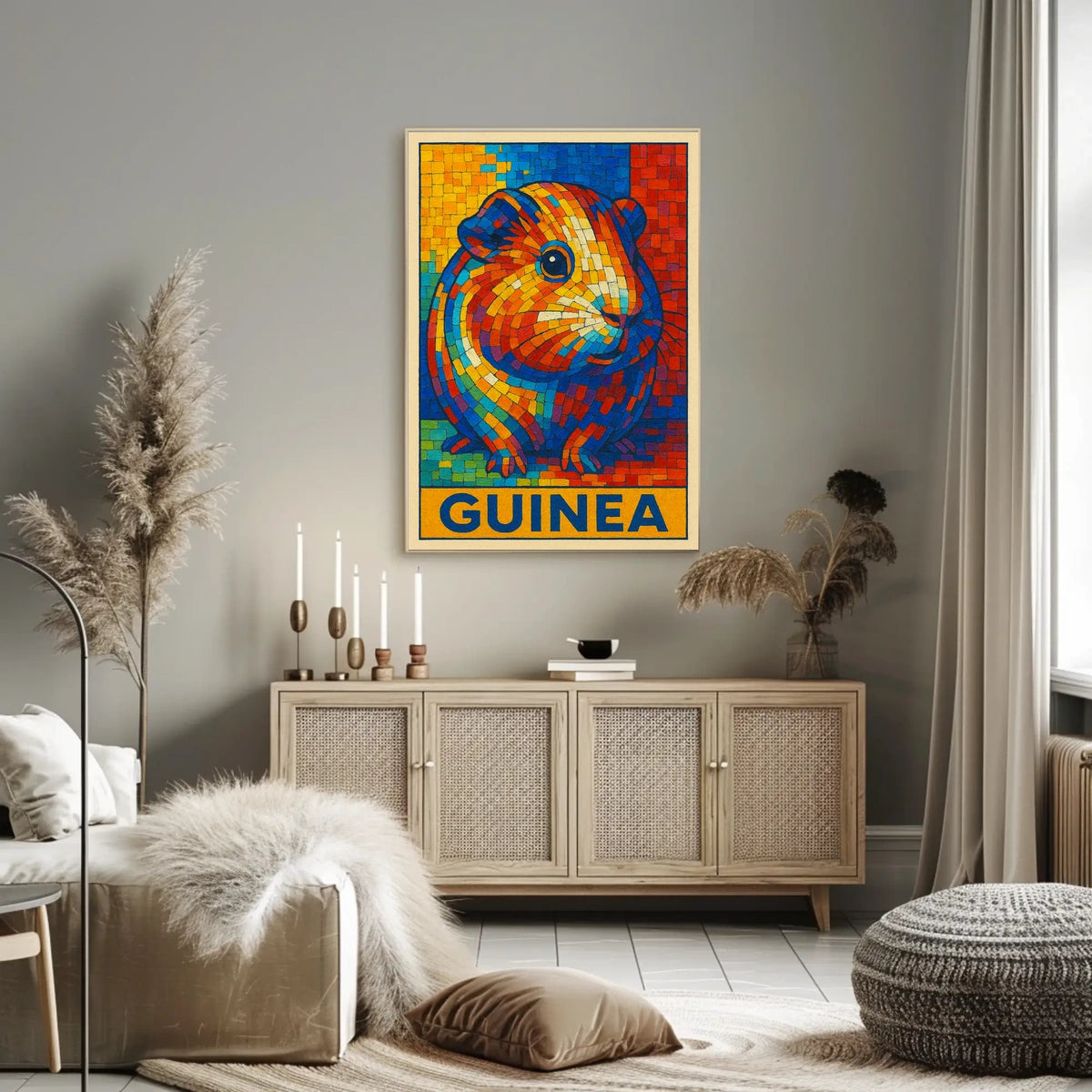 Vibrant Guinea Mosaic Poster