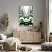 Futuristic Car in Advanced Urban Setting Sci-Fi Poster