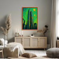 Abstract Urban Skyline Poster