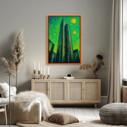 Abstract Urban Skyline Poster