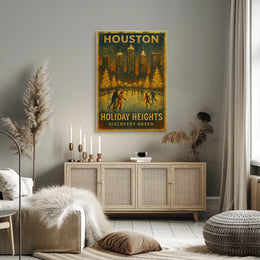 Houston Holiday Heights Poster