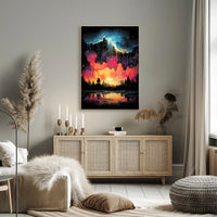 Colorful Surreal Forest Landscape Artistic Artistic Poster